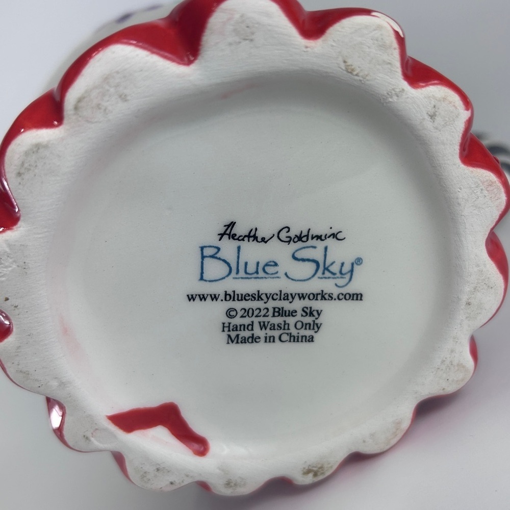 Blue Sky Heather Goldminc 2022 Halloween Mug Three Small chips on bottom front - Picture 3 of 5